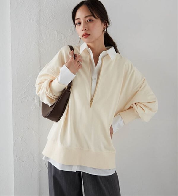 RANAN（ラナン）の「フロントハーフジップスウェット（トレーナー・スウェット）」｜詳細画像