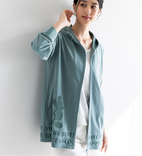 BELLUNA（ベルーナ）の「＜Ｄｉｓｎｅｙ＞【ミッキー】ロゴプリント裏メッシュパーカー（パーカー）」｜詳細画像