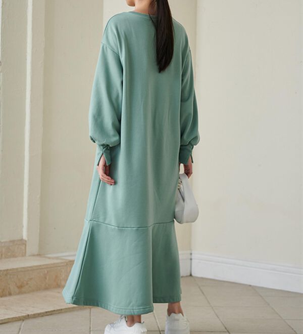 RANAN（ラナン）の「＜ＨＩＧＨ　ＳＰＥＣ＞毛玉になりにくい！ペプラムデザインワンピース（その他ワンピース）」｜詳細画像