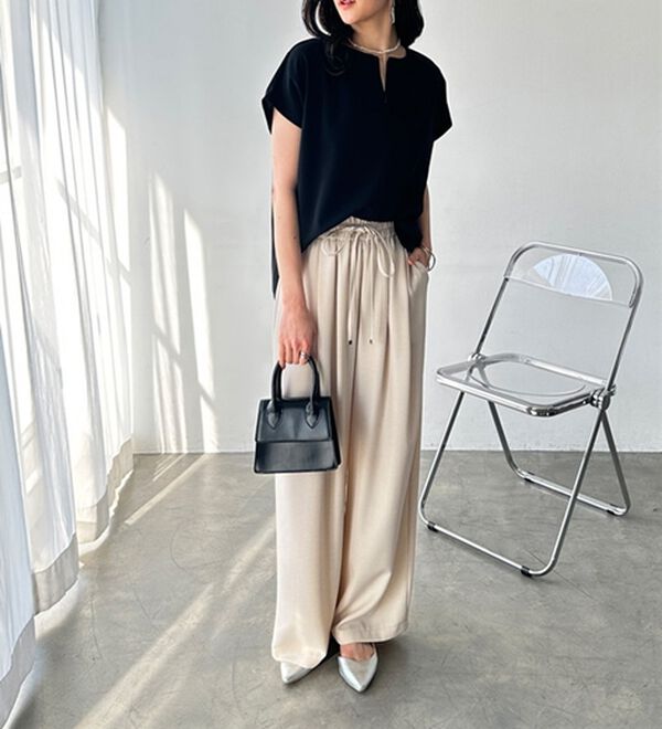 GeeRA（ジーラ）の「前後２ＷＡＹハーフジップＴブラウス（ブラウス）」｜詳細画像