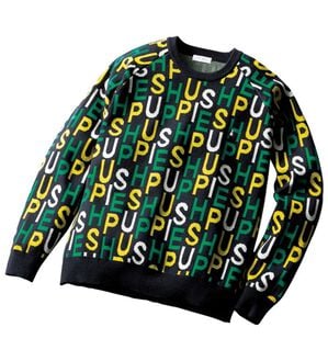 「＜ハッシュパピー・ゴルフ＞ターフに映える！総柄セーター（メンズニット・セーター）」｜ネイビー系