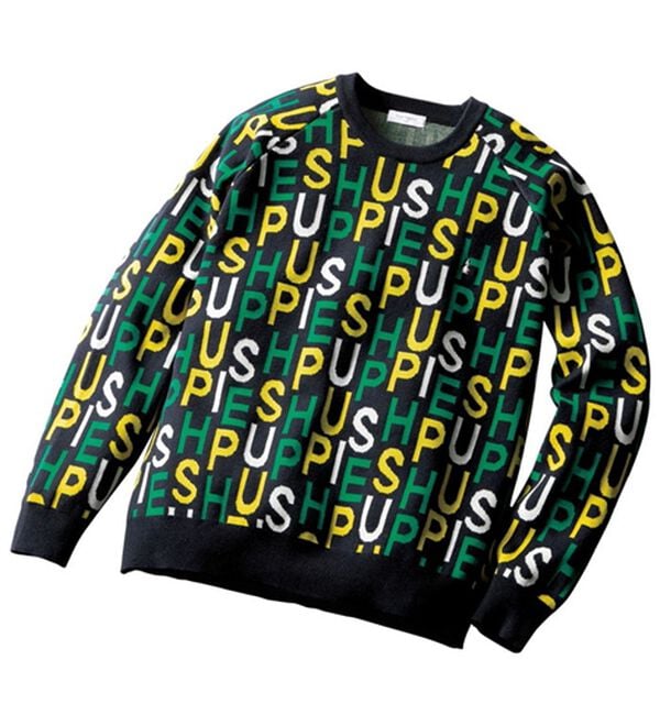 「＜ハッシュパピー・ゴルフ＞ターフに映える！総柄セーター（メンズニット・セーター）」｜ネイビー系