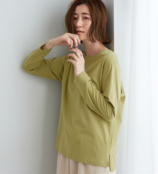 BELLUNA（ベルーナ）の「綿１００％大人顔サマ見えプルオーバー（カットソー）」｜詳細画像