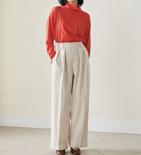 RANAN（ラナン）の「＜ＢＣ＞綿１００％&times;吸湿発熱！あったかタートルネック（カットソー）」｜詳細画像