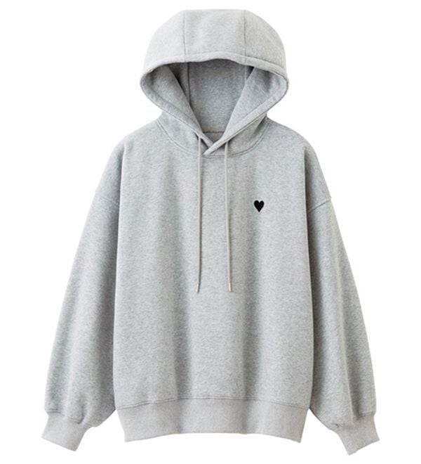 GeeRA（ジーラ）の「ハート刺繍裏起毛スウェットパーカー（パーカー）」｜詳細画像