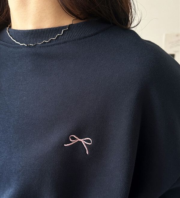 GeeRA（ジーラ）の「アソート刺しゅうショートスウェット（トレーナー・スウェット）」｜詳細画像