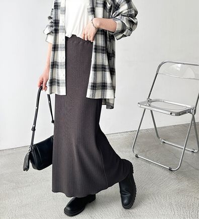 GeeRA（ジーラ）の「セルフカット美脚魅せタイトスカート（ロングスカート）」