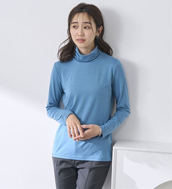 BELLUNA（ベルーナ）の「なめらかテンセル（ＴＭ）繊維ストレッチプルオーバー（カットソー）」｜詳細画像