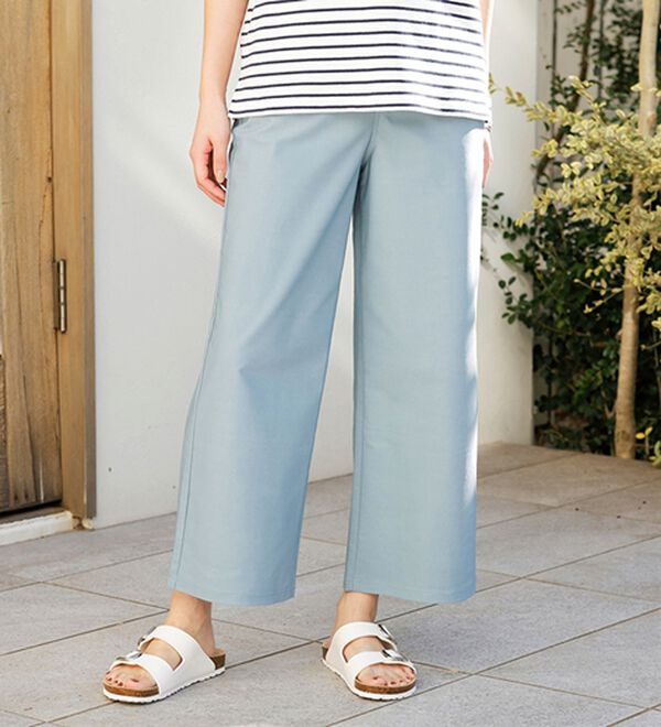 BELLUNA（ベルーナ）の「サラリ裏メッシュ！美脚ストレッチワイドパンツ（ワイドパンツ・ガウチョ）」｜詳細画像