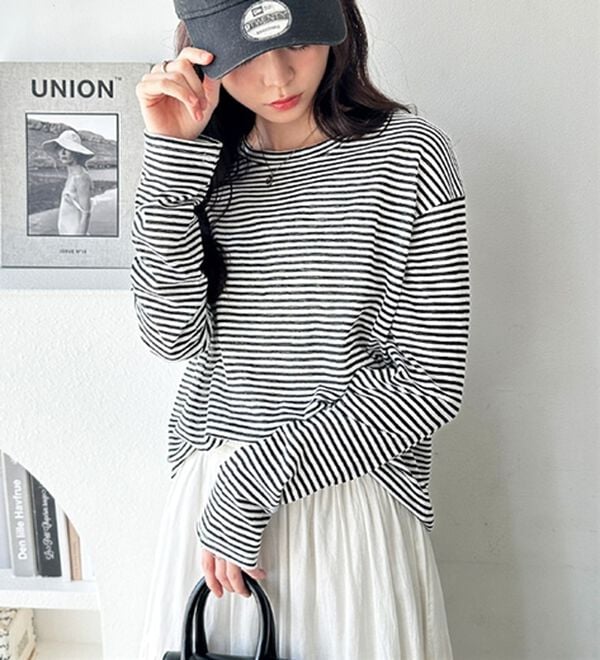 GeeRA（ジーラ）の「着回し自在！スラブシアートップス（カットソー）」｜詳細画像