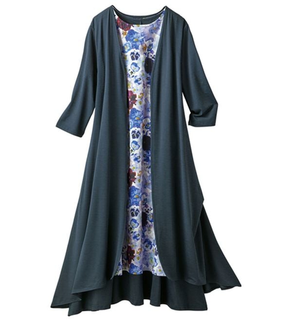 ルフラン（ルフラン）の「＜ｐｌａｎｔｉｃａ＞華やぐワンピアンサンブル（フォーマルワンピース）」｜ネイビー系