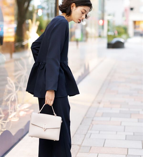 GeeRA（ジーラ）の「【2点セット】ペプラムジャケットセットアップスーツ（パンツスーツ）」｜詳細画像