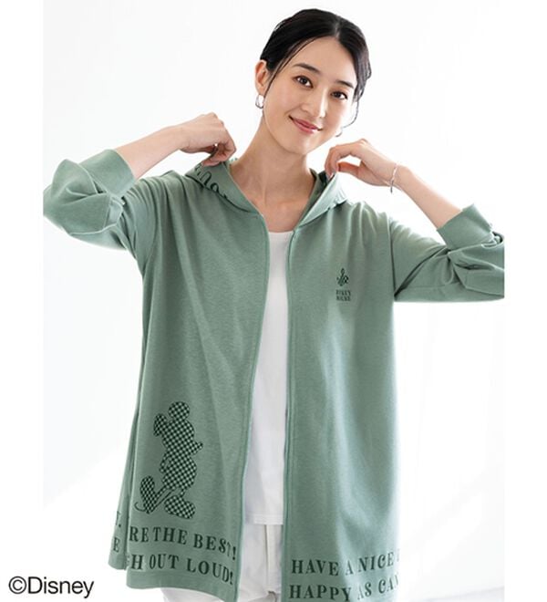 BELLUNA（ベルーナ）の「＜Ｄｉｓｎｅｙ＞【ミッキー】ロゴプリント裏メッシュパーカー（パーカー）」｜詳細画像
