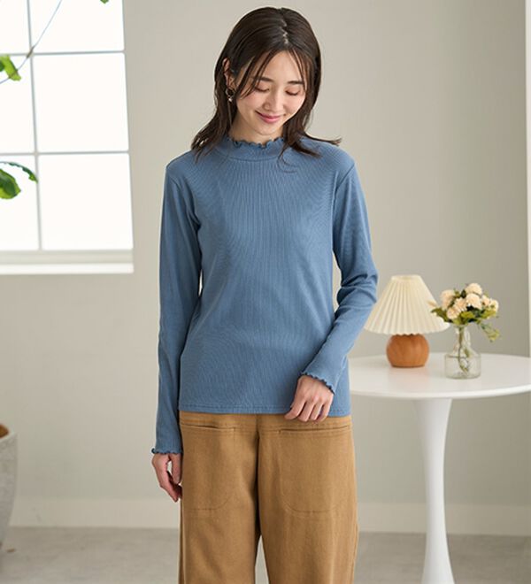 BELLUNA（ベルーナ）の「《ＨｕｇＲｅａｍコットン》メロウリブプルオーバー（カットソー）」｜詳細画像