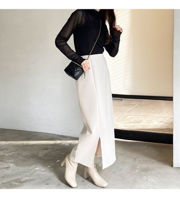 GeeRA（ジーラ）の「楽ちん！滑らか美ラインダンボールナロースカート（ロングスカート）」｜詳細画像