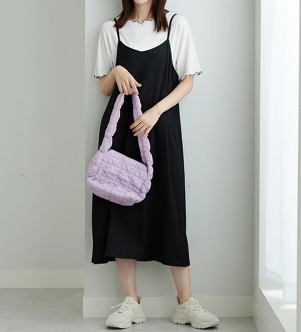 BELLUNA（ベルーナ）の「【2点セット】メローインナー＆キャミワンピースセット（アンサンブル）」｜黒系