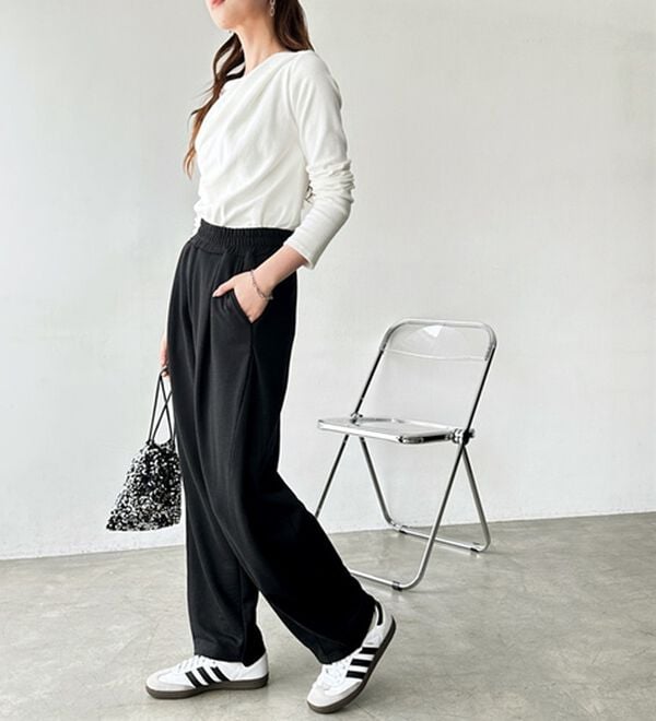 GeeRA（ジーラ）の「サイドタックイージースウェットパンツ（フルレングスパンツ）」｜詳細画像