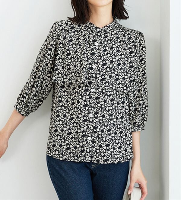 BELLUNA（ベルーナ）の「ケープ風デザインブラウス（ブラウス）」｜詳細画像