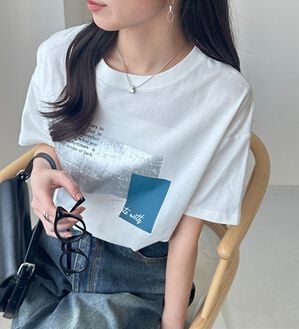 GeeRA（ジーラ）の「アソートロゴプリントＴシャツ（カットソー）」｜オフホワイト&times;ハクプリント