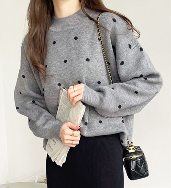 GeeRA（ジーラ）の「ドット柄ニットプルオーバー（ニット・セーター）」｜詳細画像