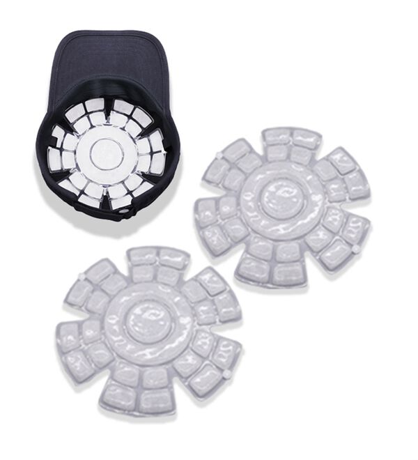 「帽子に付けて繰り返し使える、冷却素材PCMヘッドクーラー（その他ファッション小物）」｜詳細画像