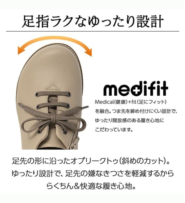 ルフラン（ルフラン）の「＜メディフィット＞５Ｅレザースニーカー（スニーカー）」｜詳細画像