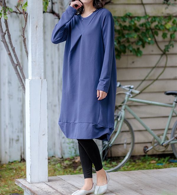 LAVIENNE（ラヴィエンヌ）の「【２点セット】＜旅とも＞２点セットコクーンチュニック（カットソーワンピース）」｜詳細画像