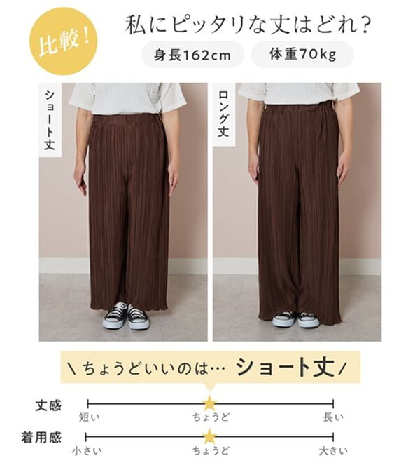 Viola e Viola（ヴィオラ エ ヴィオラ）の「着心地楽ちん！さらっと軽やかプリーツパンツ（フルレングスパンツ）」｜詳細画像