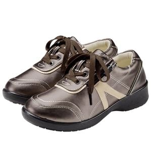 BELLUNA（ベルーナ）の「ゆったり５Ｅ防水スニーカー（レインシューズ）」｜ブロンズ