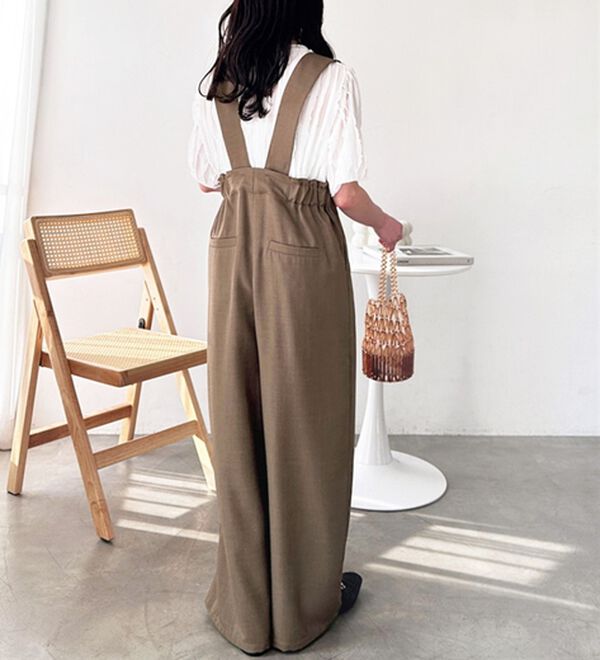 GeeRA（ジーラ）の「フロントジップハイウエストサロペット（オールインワン）」｜詳細画像