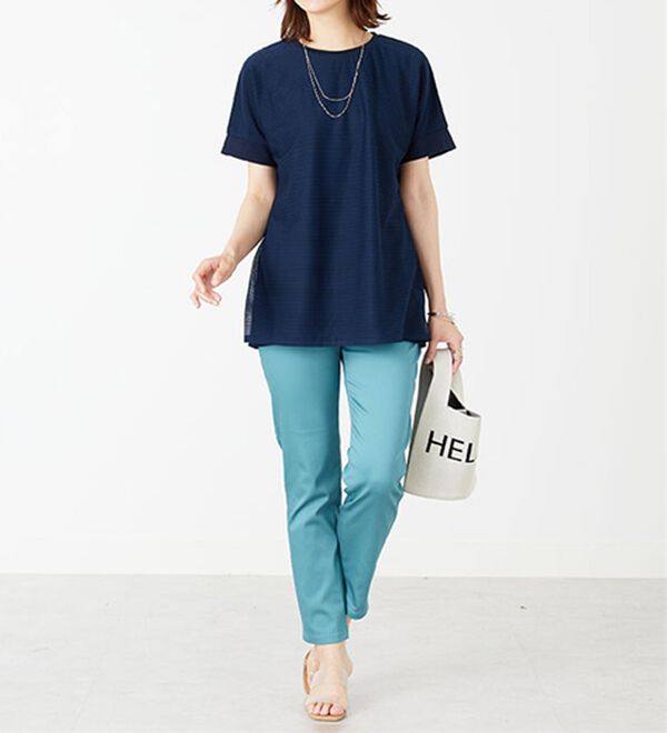 BELLUNA（ベルーナ）の「ボーダーチュール重ねチュニック（チュニック）」｜詳細画像