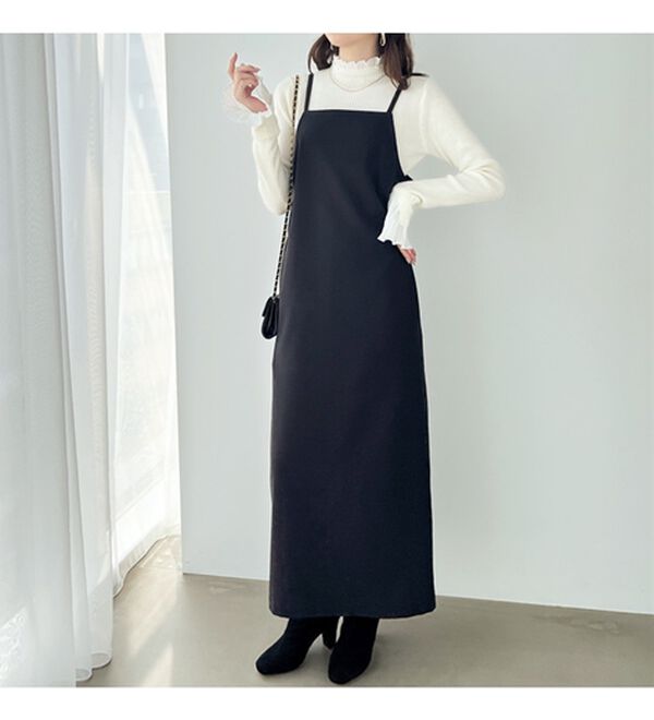 GeeRA（ジーラ）の「プリーツ付ハイネックリブニットトップス（ニット・セーター）」｜詳細画像