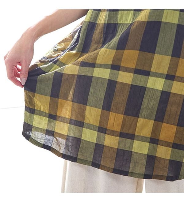 BELLUNA（ベルーナ）の「シャーリング素材ゆったりチュニック（チュニック）」｜詳細画像