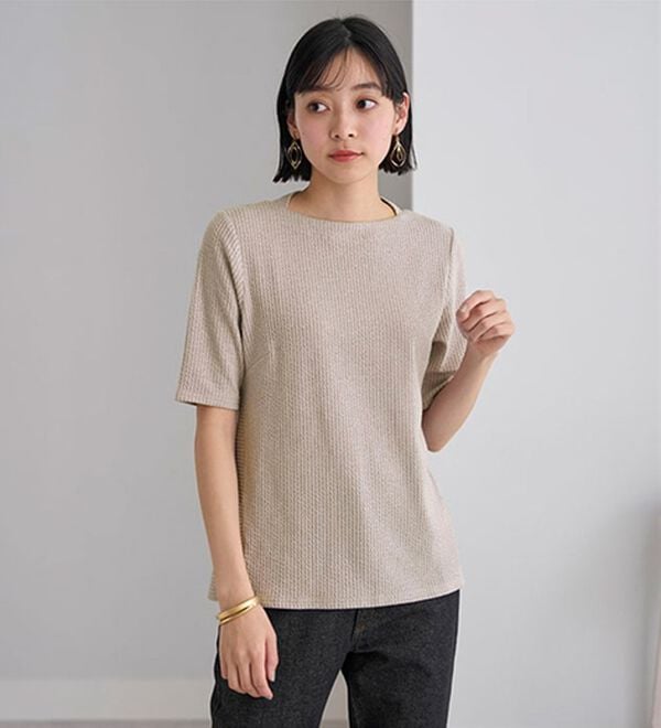 BELLUNA（ベルーナ）の「テンセル（ＴＭ）繊維混ストレッチプルオーバー（カットソー）」｜詳細画像