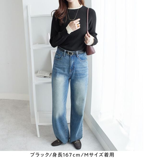 Viola e Viola（ヴィオラ エ ヴィオラ）の「レイヤード風リブニット（ニット・セーター）」｜詳細画像