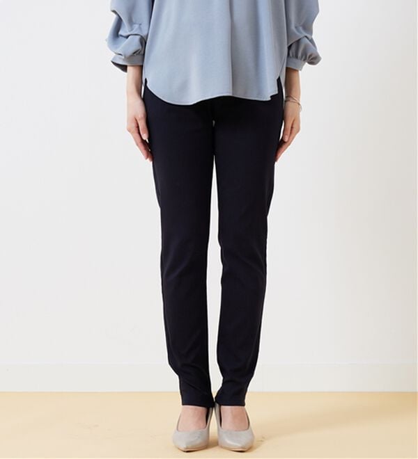 BELLUNA（ベルーナ）の「チノ見えストレッチ素材スリムパンツ（フルレングスパンツ）」｜詳細画像
