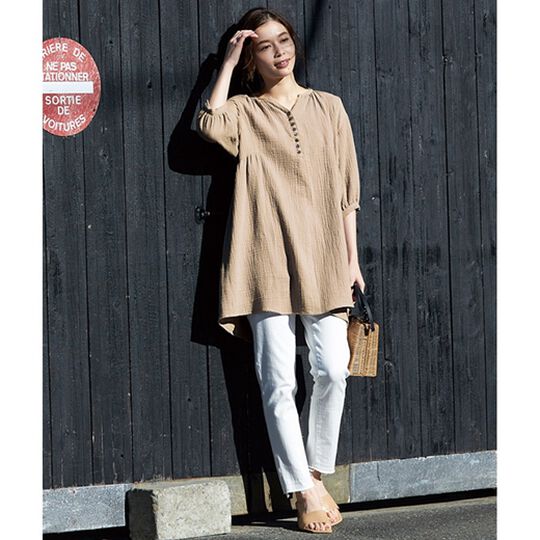 ダブルガーゼのチュニックカーディガン ccpamazonas.org