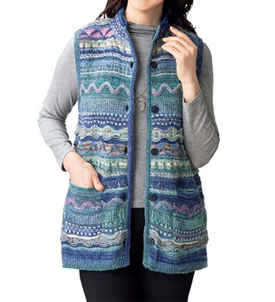 ルフラン（ルフラン）の「裏ボアジャカードニットベスト（ベスト）」