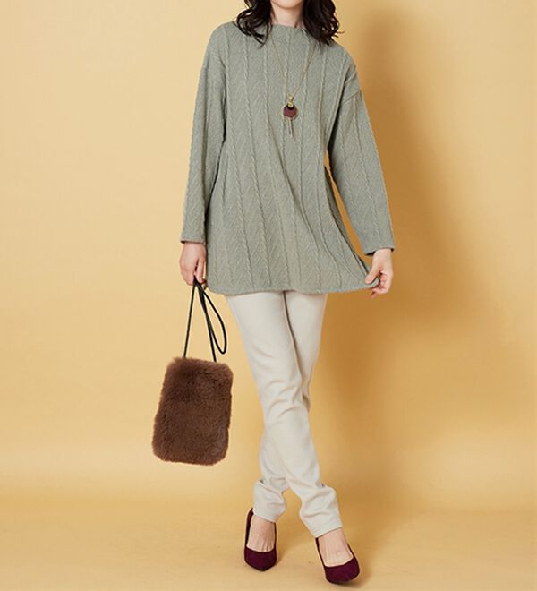 BELLUNA（ベルーナ）の「裏ベロアストレッチ素材レギンスパンツ【Prima fit pants】（スパッツ・レギンス）」｜詳細画像