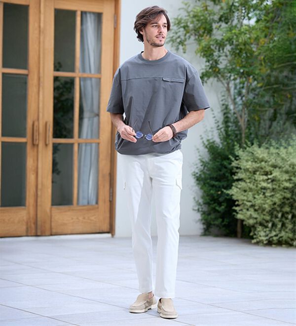 「＜コムルヴァン・オム＞ドライ洗練シルエットＴシャツ（メンズカットソー）」｜詳細画像