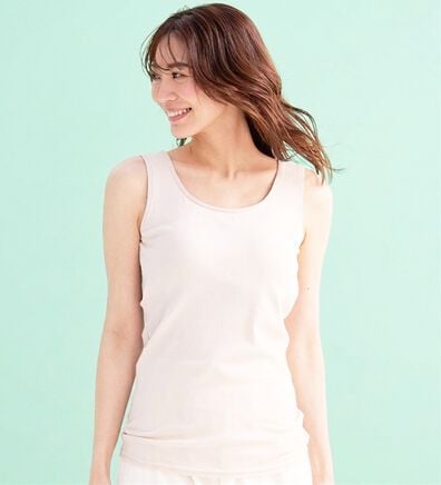 LAVIENNE（ラヴィエンヌ）の「【ムレ嫌いさん必見！】綿１００％涼しいカップ付タンクトップ＜さらりラボ＞（肌着・インナーウェア）」