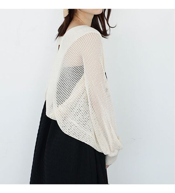GeeRA（ジーラ）の「バックオープンサマーメッシュボレロ（その他カーディガン）」｜詳細画像