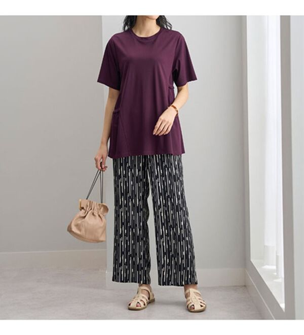 BELLUNA（ベルーナ）の「ヒンヤリ！サイドギャザー使いチュニック（チュニック）」｜詳細画像