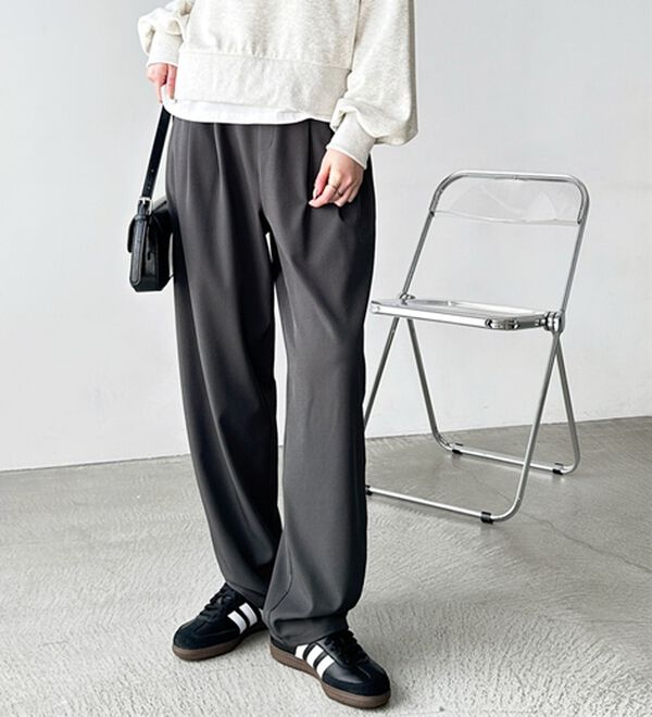 GeeRA（ジーラ）の「オンオフ着られる！カーブパンツ（フルレングスパンツ）」｜詳細画像