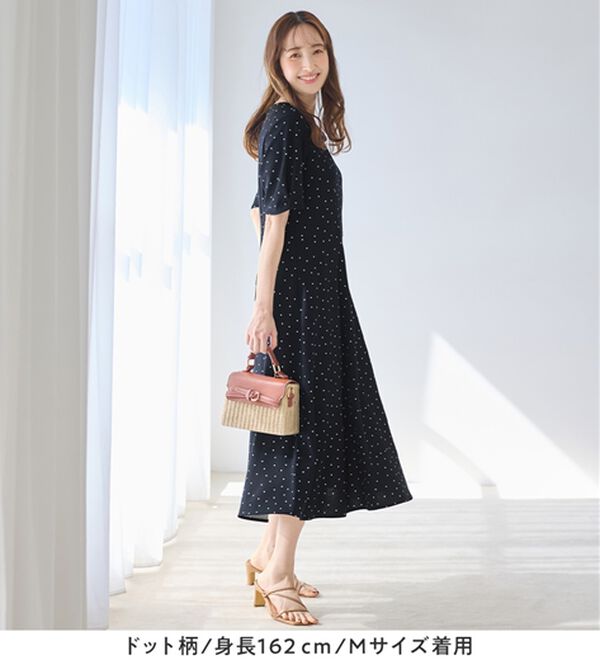 alotta（アロッタ）の「【4つの機能付】タック袖Ａラインワンピース（その他ワンピース）」｜詳細画像