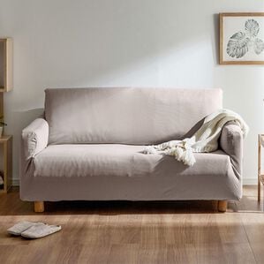 iellio（イエリオ）の「お買得！ワッフルソファカバー＜洗える・伸縮・ソファーカバー・肘あり・肘なし・１人掛・２人掛・３人掛＞（ソファーカバー）」｜グレー