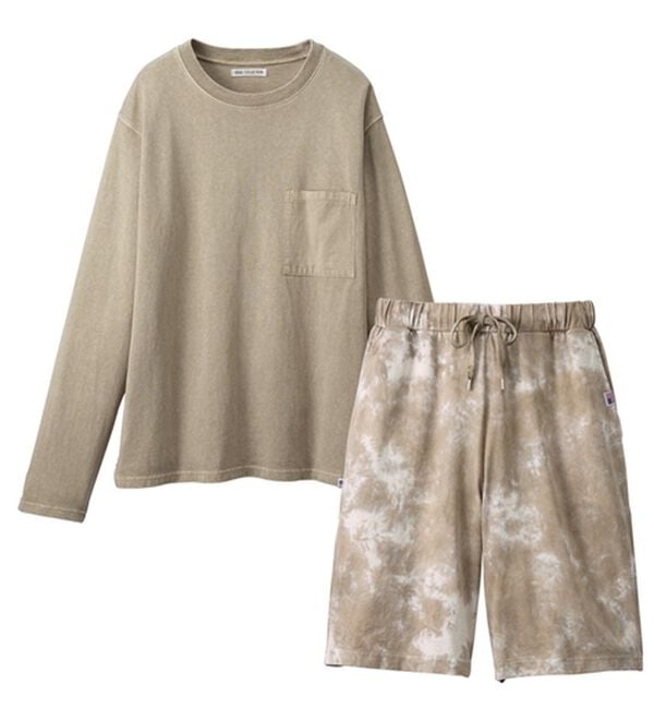 YU'NOW（ユナウ）の「【上下２点セット】ＵＳＡコットンＴシャツ＆パンツセット＜ユニセックス＞（パジャマ・ルームウェア）」｜詳細画像