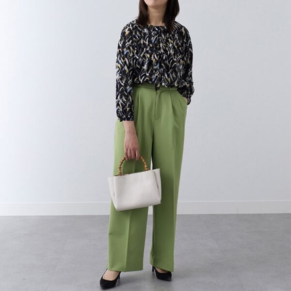 BELLUNA（ベルーナ）の「ボタンデザインセンタープレスワイドパンツ（ワイドパンツ・ガウチョ）」｜詳細画像