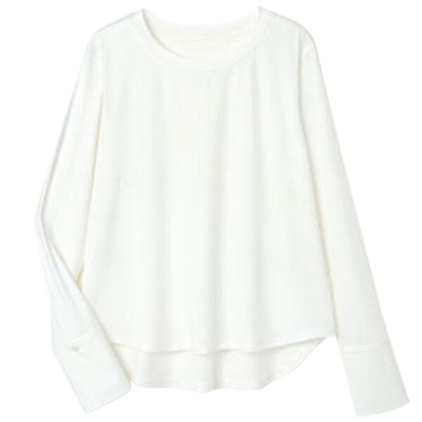 RANAN（ラナン）の「異素材使いカットソー（カットソー）」｜オフホワイト