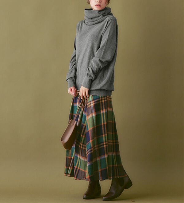 カラフルビッグチェックロングスカート - ベルーナ【公式】